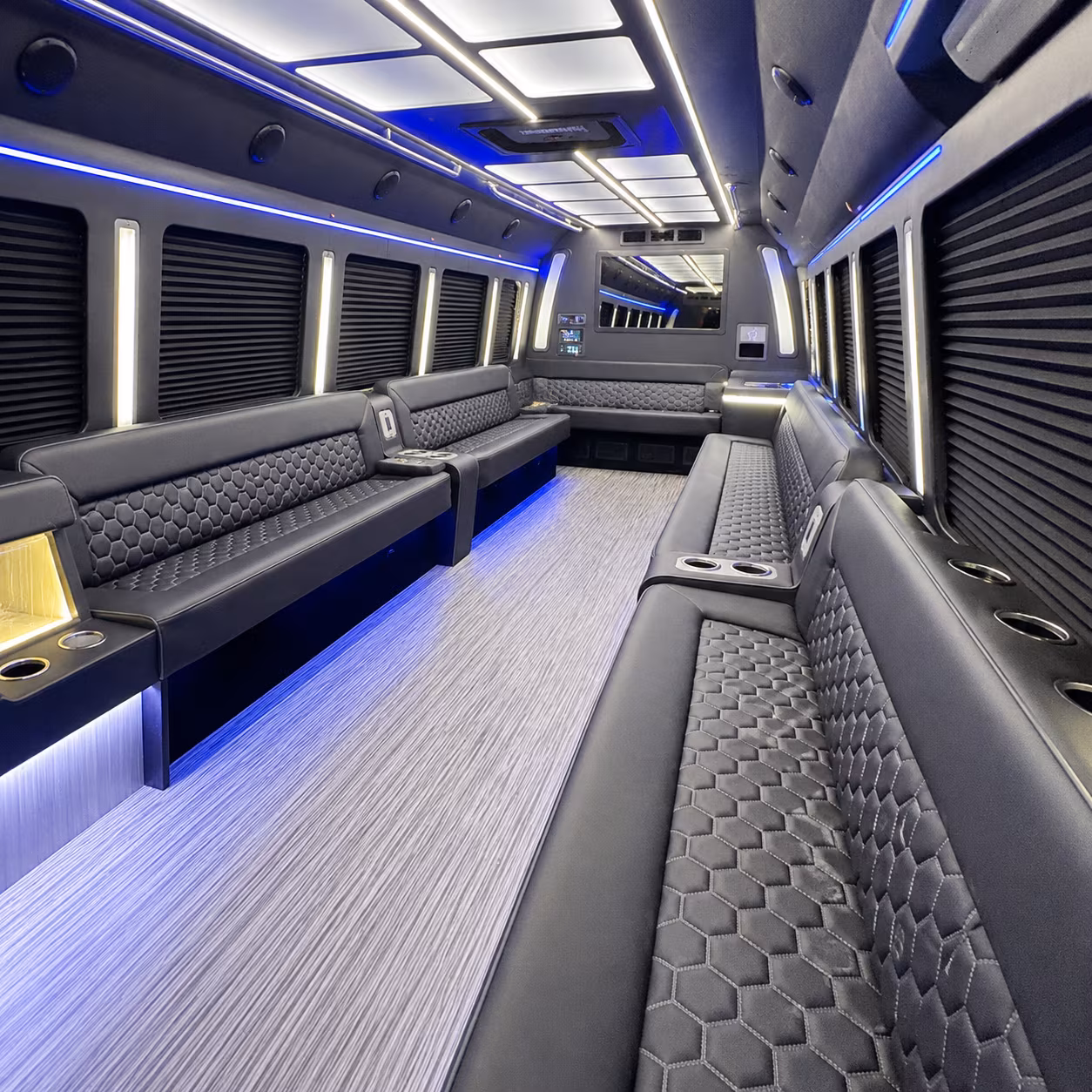 denver party bus rental interior